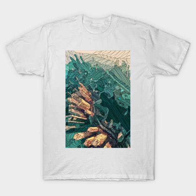 Skycraper Hatching T-Shirt by Playful Creatives